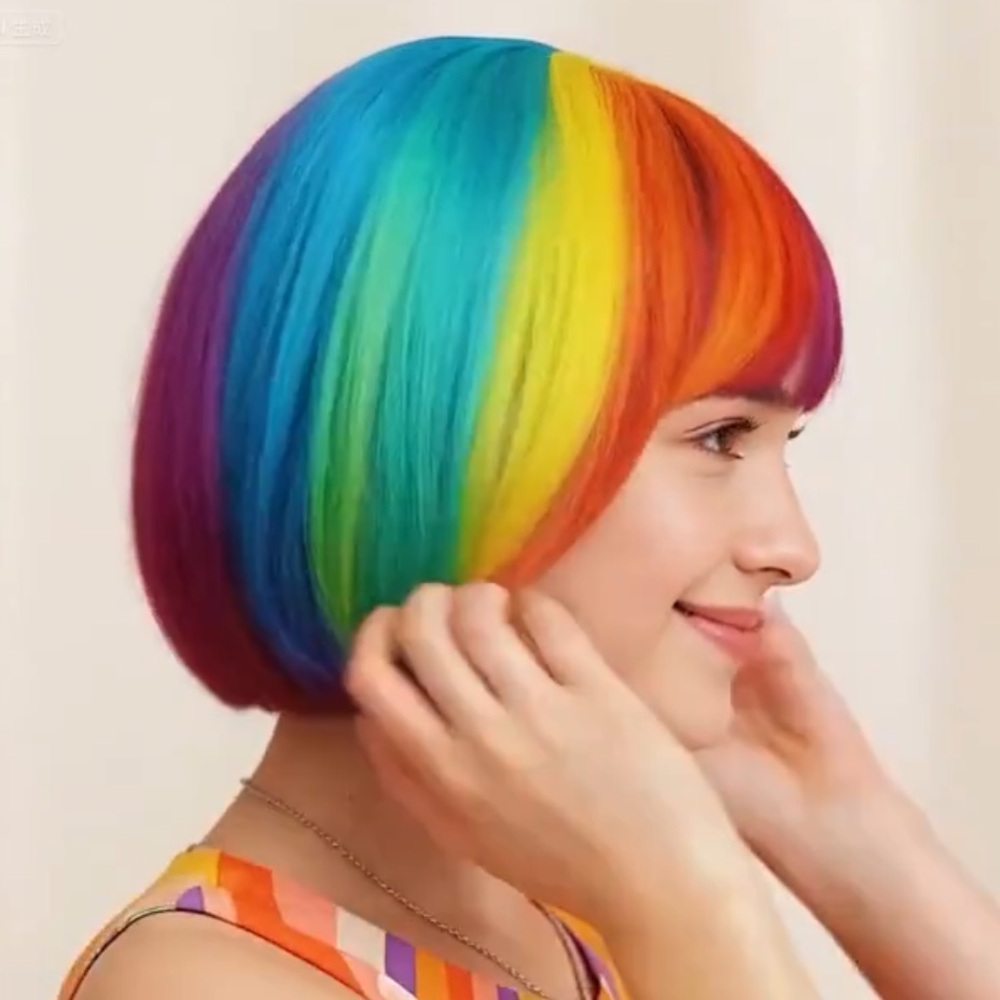 NIP 14 inch Bob colorful wig. 7 colors! Fun, flirty and definitely whimsy!🩷❤️🧡💜